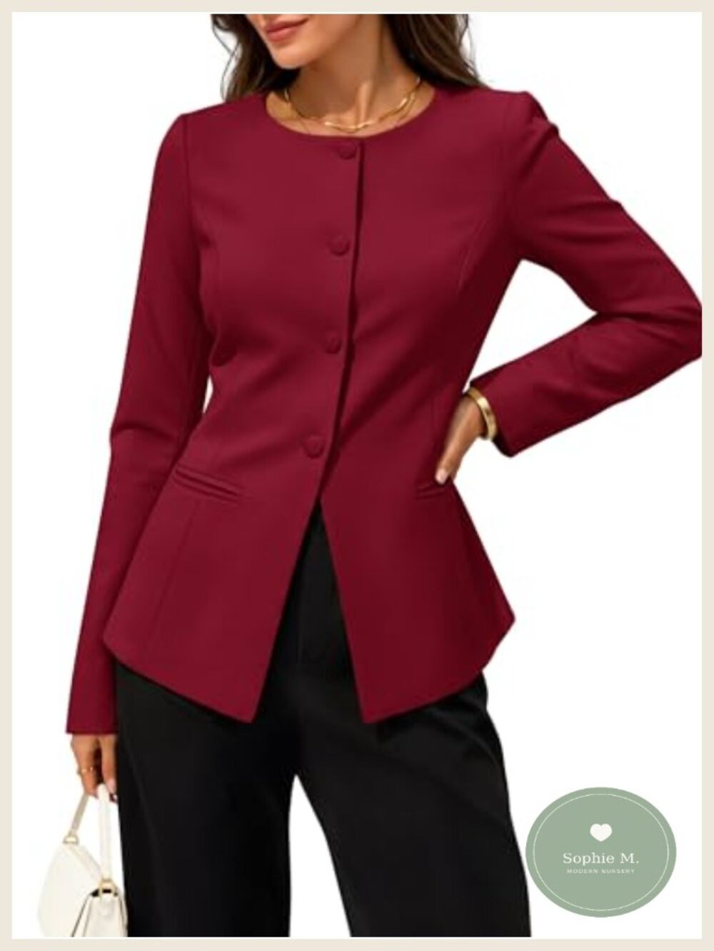 Business Casual Blazer with Drawstring Waist Women's Suit Jacket Office Work